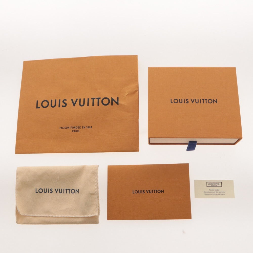 ■ LOUIS VUITTON Louis Vuitton Wallet Discovery Compact Wallet Taiga Leather Trifold Bill Coin Card Holder Orange Box and Dust Bag Included