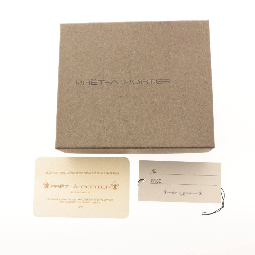 ■ PRET-A-PORTER プレタポルテ 財布 ウォレット 二つ折り 札 小銭 カード入れ メンズ ブラック 箱付き 未使用