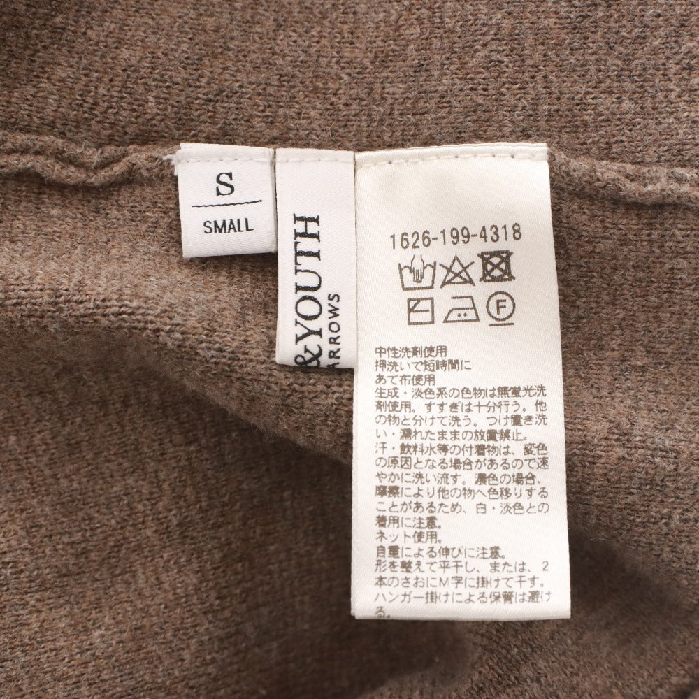 ■ ビューティーアンドユース ユナイテッドアローズ BEAUTY&YOUTH ニットワンピース 長袖 ミラノリブ ハイネック レディース S ベージュ
