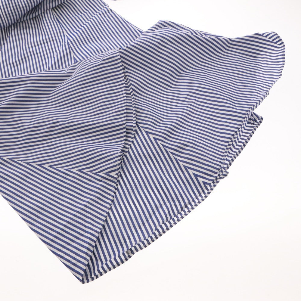 ■ GREEN LABEL RELAXING Dress Long Seven-Quarter Sleeve Stripe Women's F White Blue