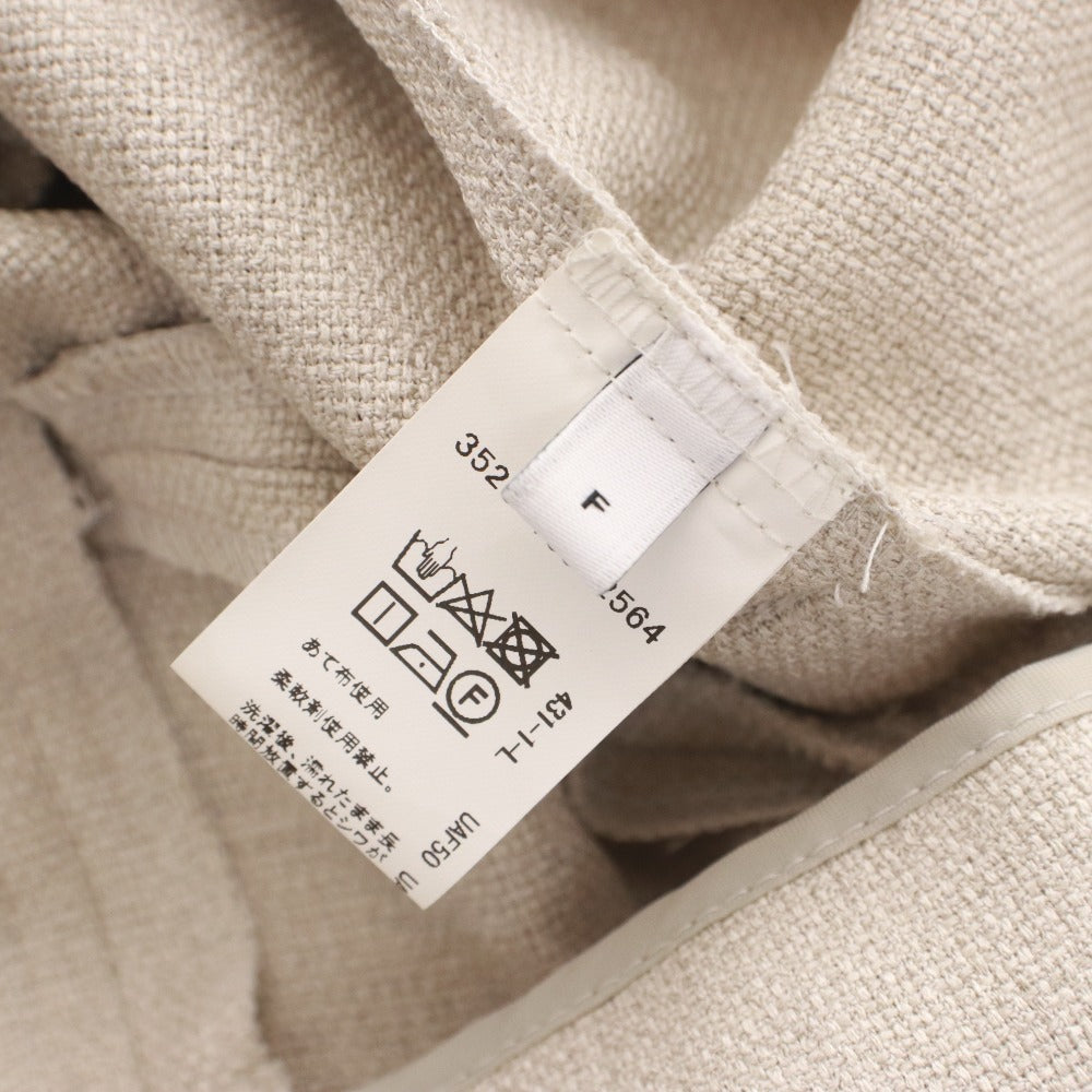 ■ グリーンレーベルリラクシング GREEN LABEL RELAXING ワンピース ロング ノースリーブ フレアベルト レディース F ライトベージュ