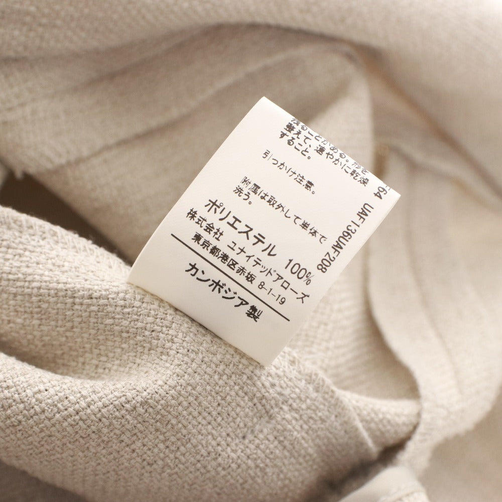 ■ グリーンレーベルリラクシング GREEN LABEL RELAXING ワンピース ロング ノースリーブ フレアベルト レディース F ライトベージュ