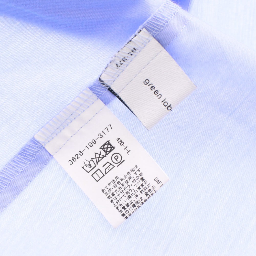 ■ グリーンレーベルリラクシング GREEN LABEL RELAXING ワンピース ロング 5分袖 フレア ボリュームスリーブ レディース F ライトブルー