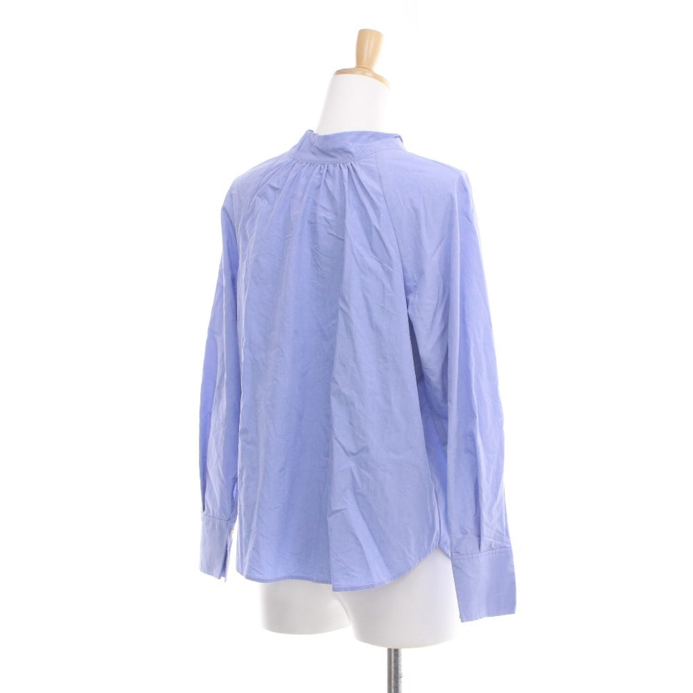 ■ グリーンレーベルリラクシング GREEN LABEL RELAXING ブラウス 長袖 トップス 前後2way ボウタイ ギャザー レディース F ライトブルー