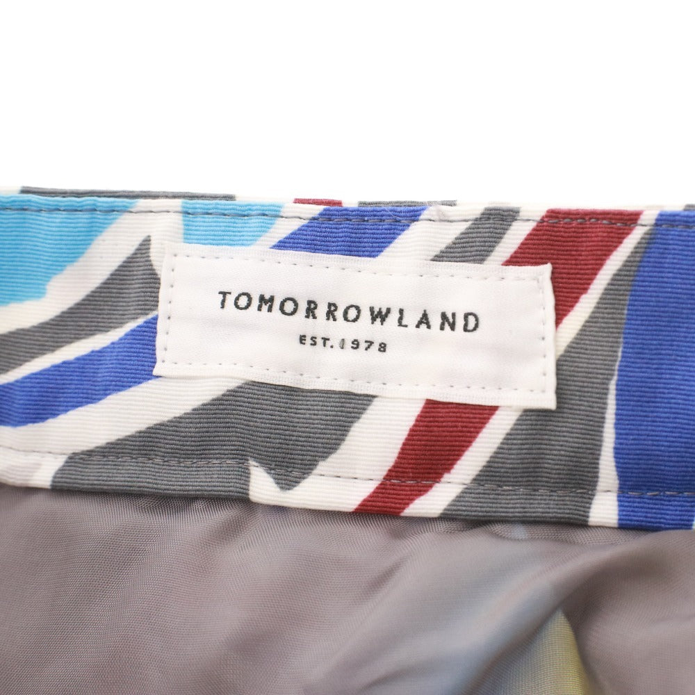 ■ トゥモローランド TOMORROWLAND ロングスカート ボトムス フレア 総柄 花 レディース 32(xxs~xs相当）マルチカラー