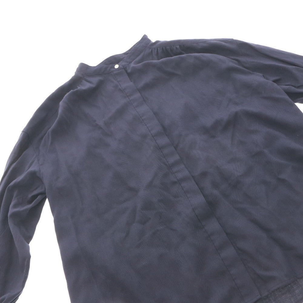 ■ グリーンレーベルリラクシング GREEN LABEL RELAXING ブラウス 長袖 トップス レディース F ネイビー