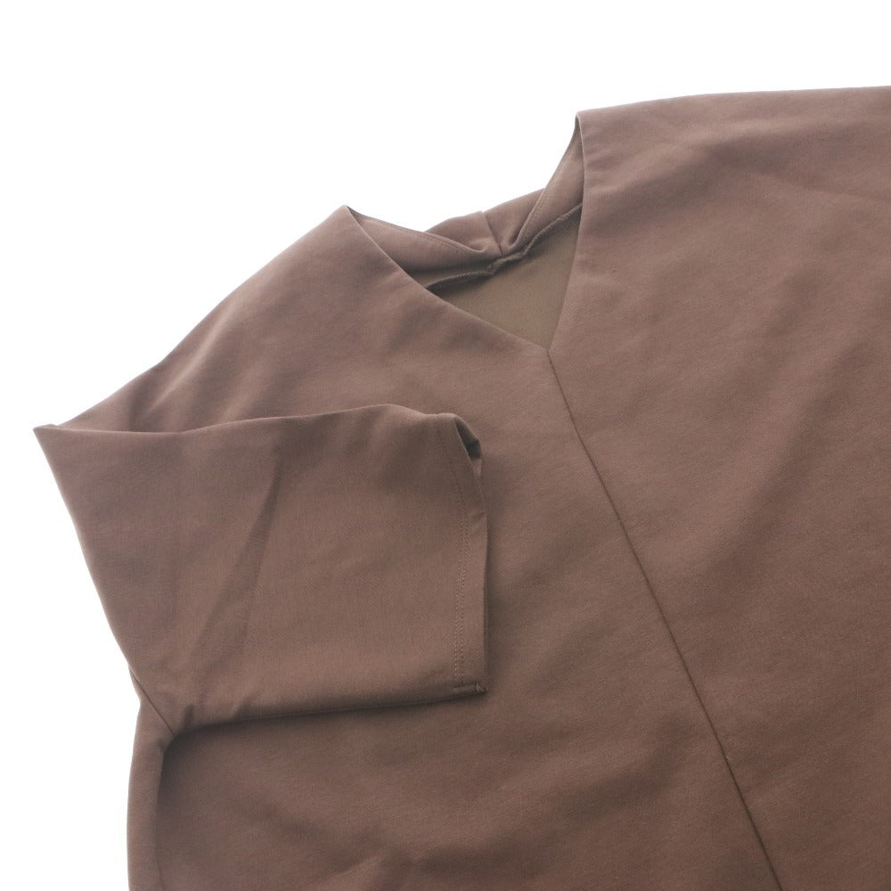 ■ Emma Taylor Pullover Short-Sleeve Top, Light Double Knit, Half-Sleeve, Women's Free Size, Brown, With Tags, Unused