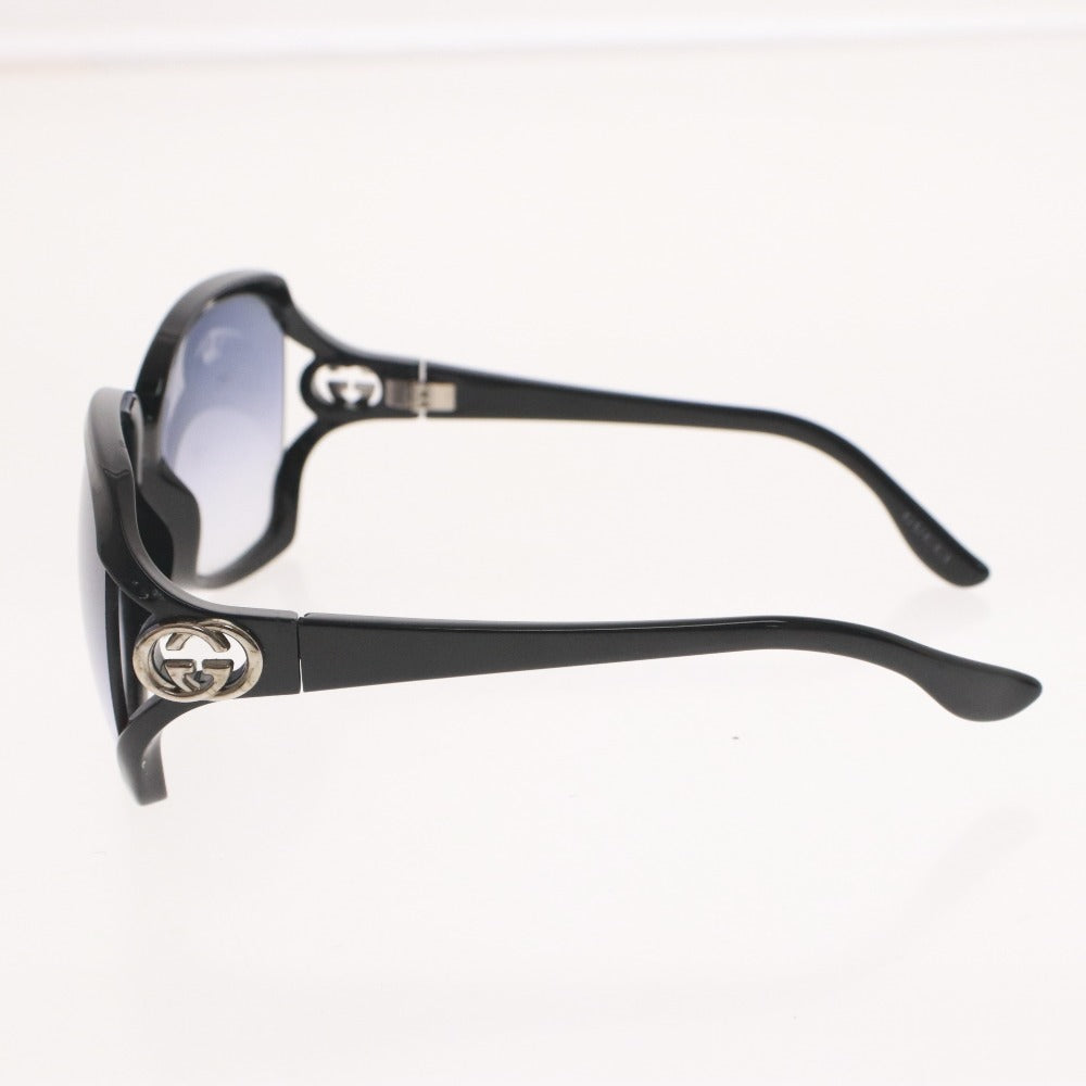 ■ グッチ GUCCI サングラス GG2986/S D28ZR インターロッキング アイウエア シルバー金具 6□22-11 ブラック