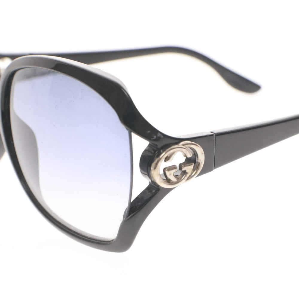 ■ グッチ GUCCI サングラス GG2986/S D28ZR インターロッキング アイウエア シルバー金具 6□22-11 ブラック
