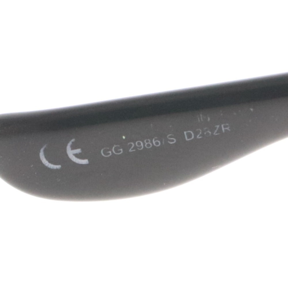 ■ グッチ GUCCI サングラス GG2986/S D28ZR インターロッキング アイウエア シルバー金具 6□22-11 ブラック