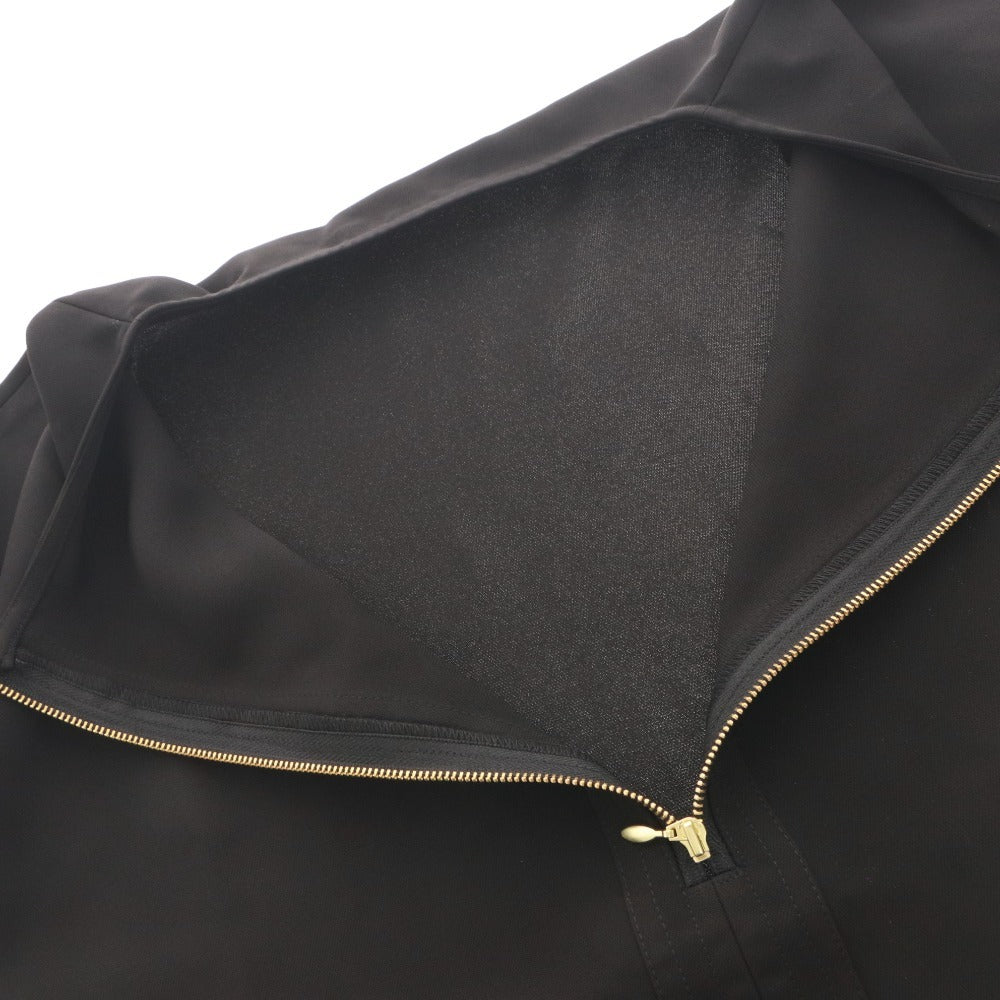 ■ スタイルデリ STYLE DELI ブラウス 長袖 トップス フロント 2way ジップステッチ レディース フリー ブラック 未使用 タグ付き