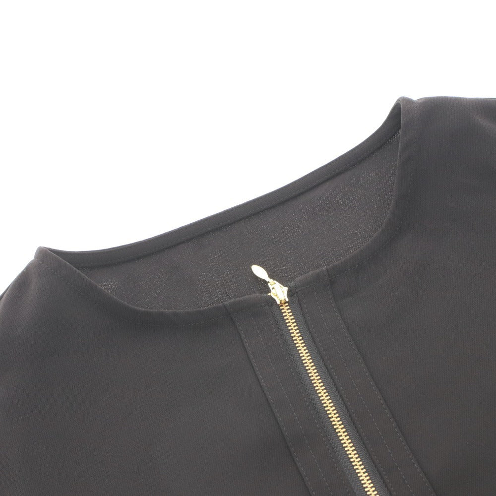 ■ スタイルデリ STYLE DELI ブラウス 長袖 トップス フロント 2way ジップステッチ レディース フリー ブラック 未使用 タグ付き