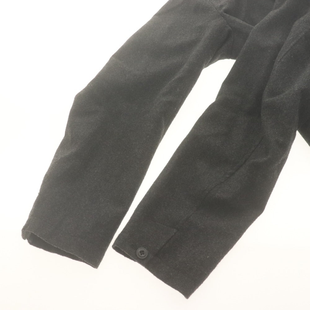 ■ BACK NUMBER x Dickies コラボ ウールテーラードジャケット 長袖 アウター 襟 裏地ロゴ柄 メンズ L ダークグレー