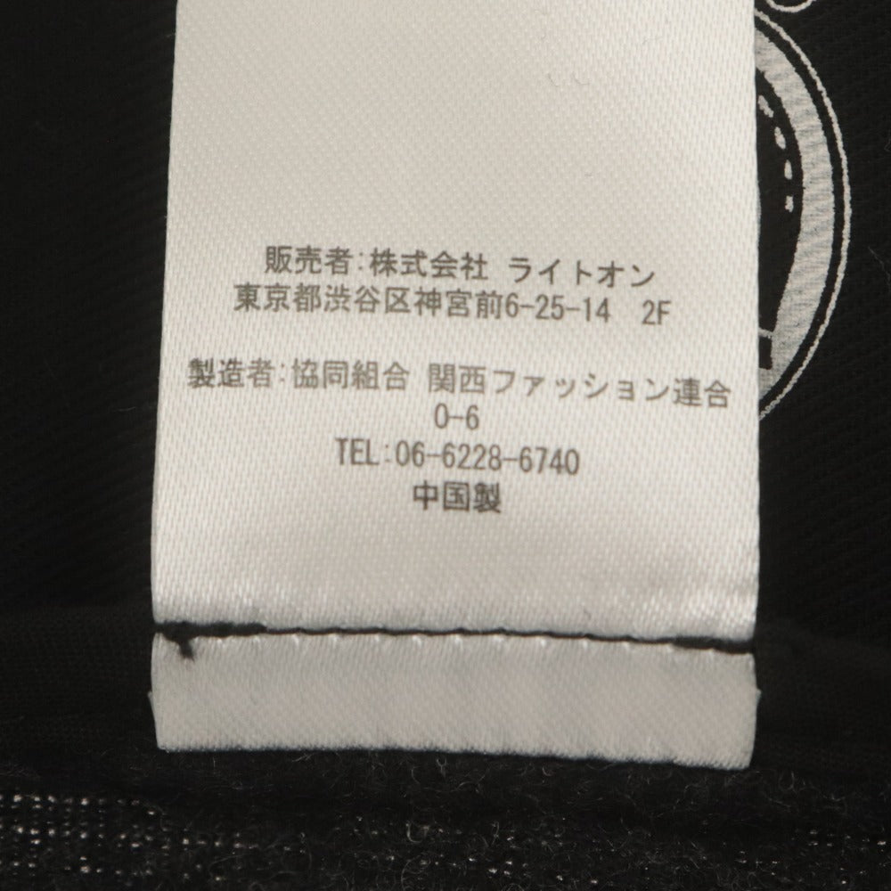 ■ BACK NUMBER x Dickies コラボ ウールテーラードジャケット 長袖 アウター 襟 裏地ロゴ柄 メンズ L ダークグレー