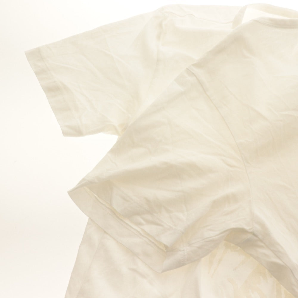 ■ ドリスヴァンノッテン DRIES VAN NOTEN 半袖 Tシャツ トップス Vネック 総柄 メンズ レディース small 白 ホワイト 訳アリ