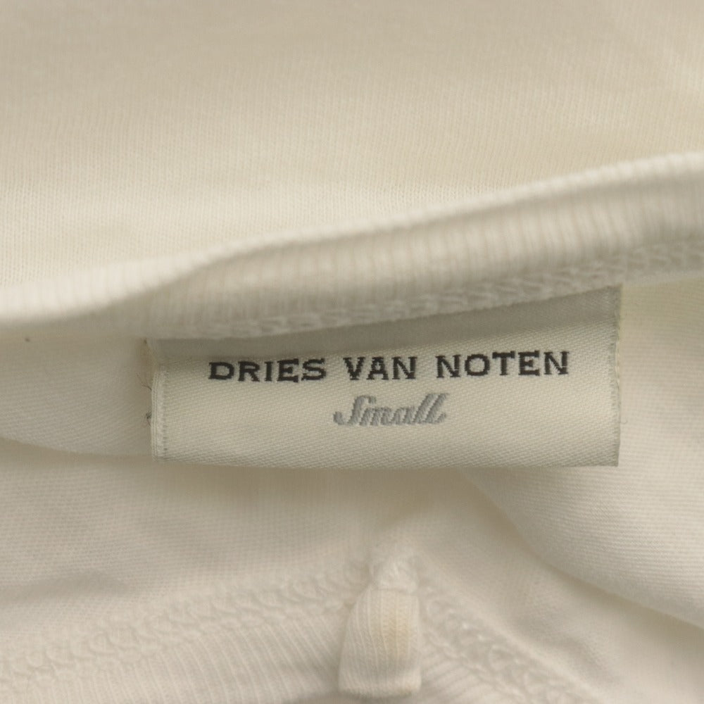 ■ ドリスヴァンノッテン DRIES VAN NOTEN 半袖 Tシャツ トップス Vネック 総柄 メンズ レディース small 白 ホワイト 訳アリ