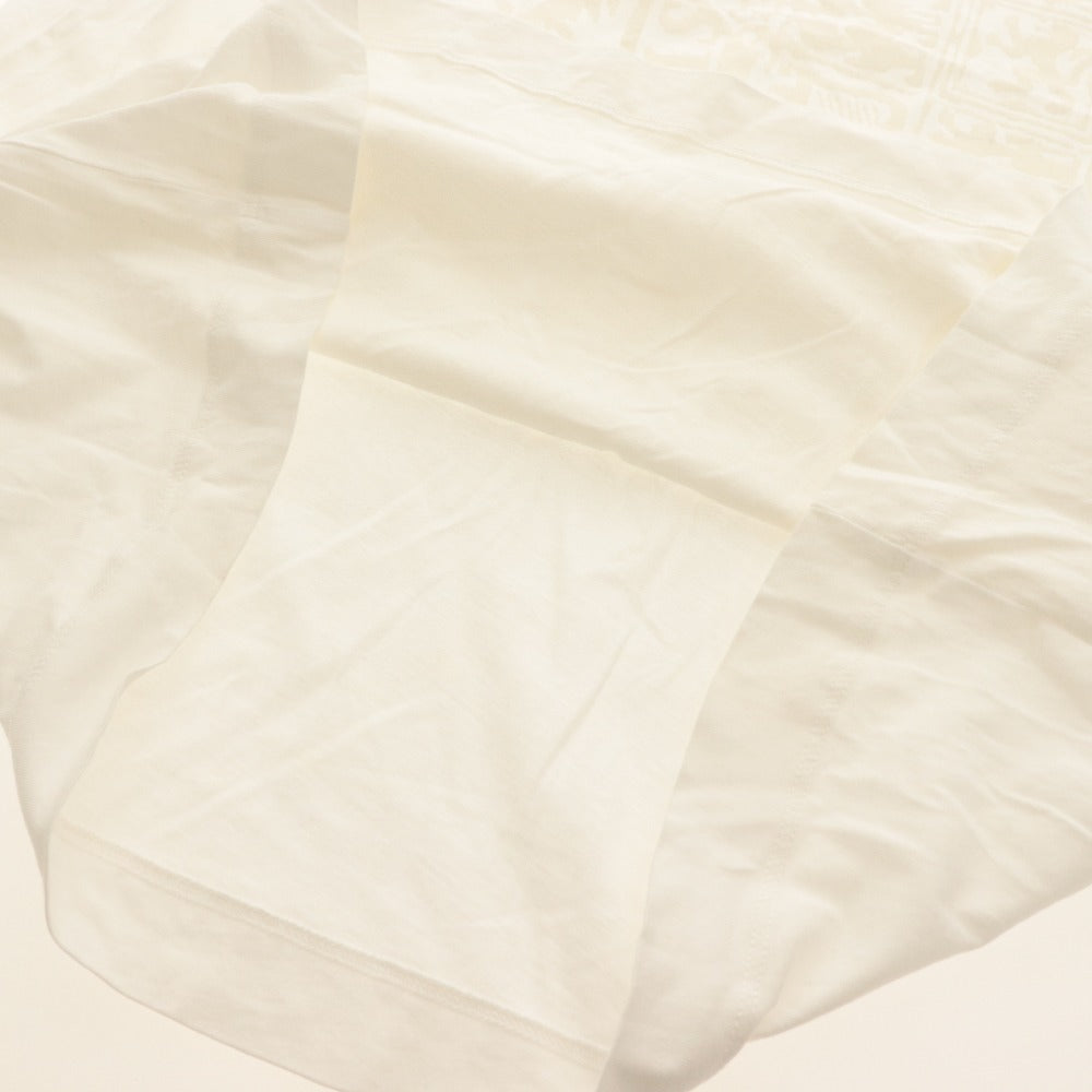 ■ ドリスヴァンノッテン DRIES VAN NOTEN 半袖 Tシャツ トップス Vネック 総柄 メンズ レディース small 白 ホワイト 訳アリ