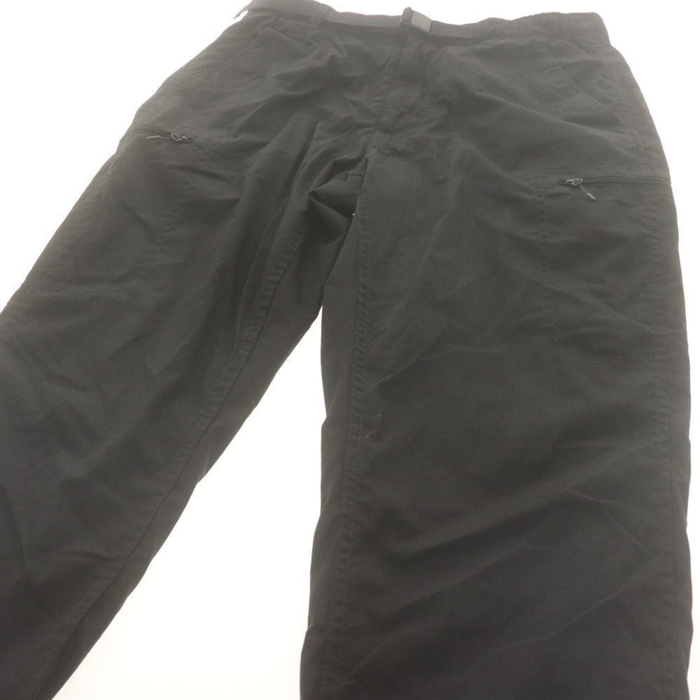 ■ UNIQLO ユニクロ ヒートテックギアパンツ ボトムス 紐ベルト付き イージー フィット 暖パン 縦ポケット メンズ M 黒 ブラック