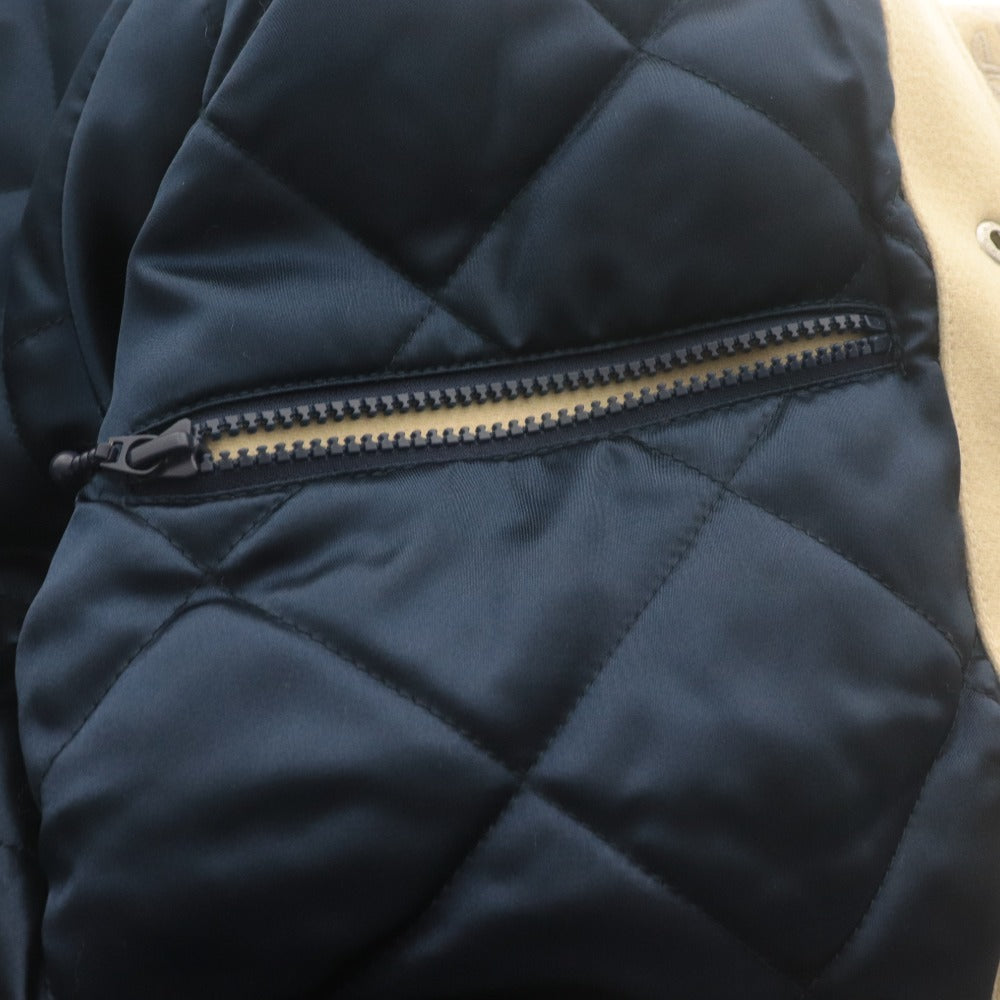 ■ BILLIONAIRE BOYS CLUB ジャケット スタジアムジャンパー 長袖 アウター BB Mars Jacket 星柄 ワッペン メンズ M ベージュアイボリー系