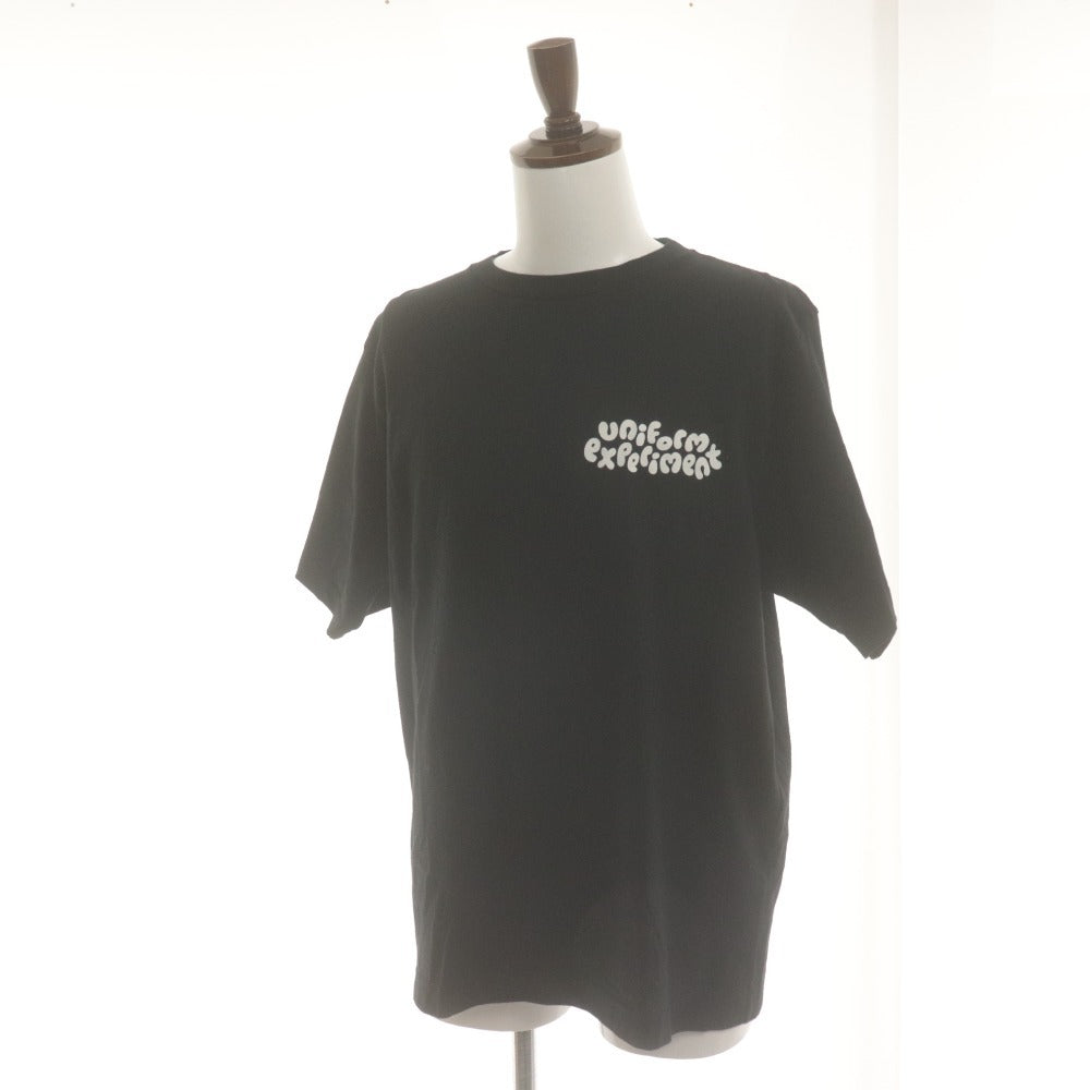 ■ uniform experiment x insane コラボ 半袖Tシャツ トップス INSANE MONOCHROME WIDE TEE 絵柄 Ged Wells SOPH. メンズ 1(S相当) 白黒