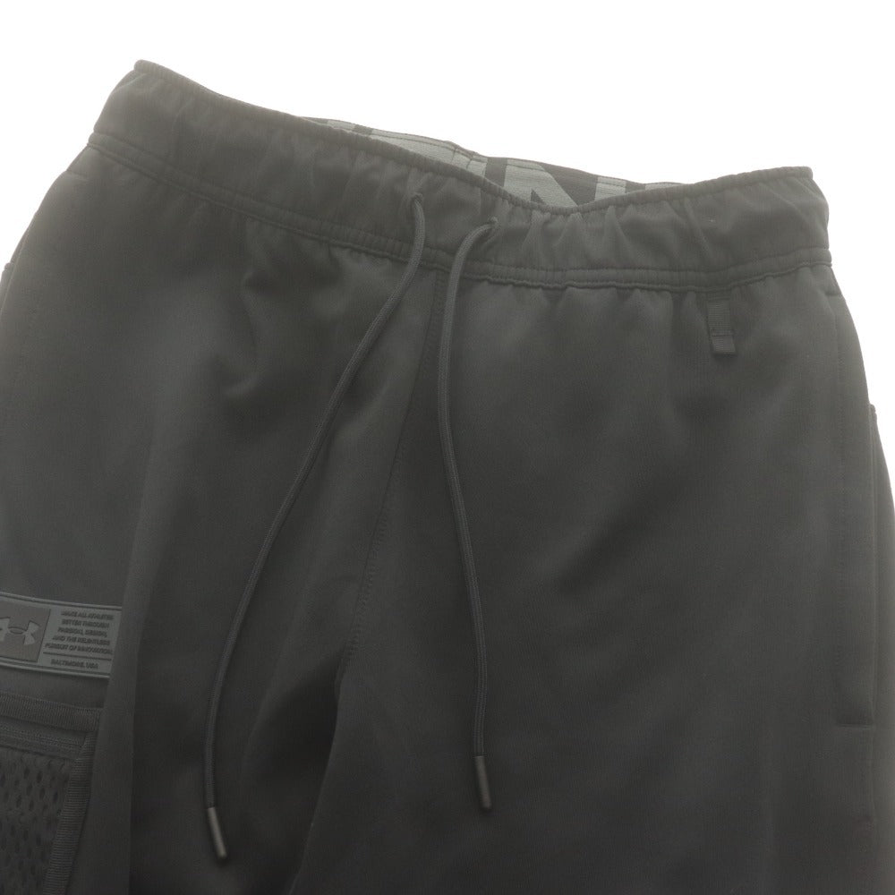 ■ UNDER ARMOUR ジョガーパンツ UAアーマースプリングニット ボトムス ロング ジャージ ストレッチ トレーニングウエア メンズ M 黒