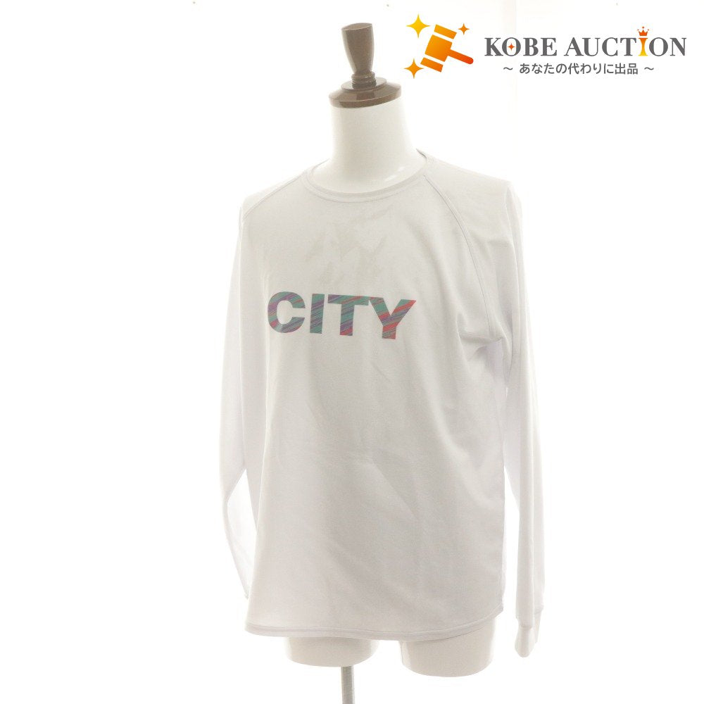 ■ ballaholic ボーラホリック 長袖Tシャツ ロンT トップス CITY 柄 ストレッチ スポーツ トレーニングウエア ポリエステル メンズ L 白