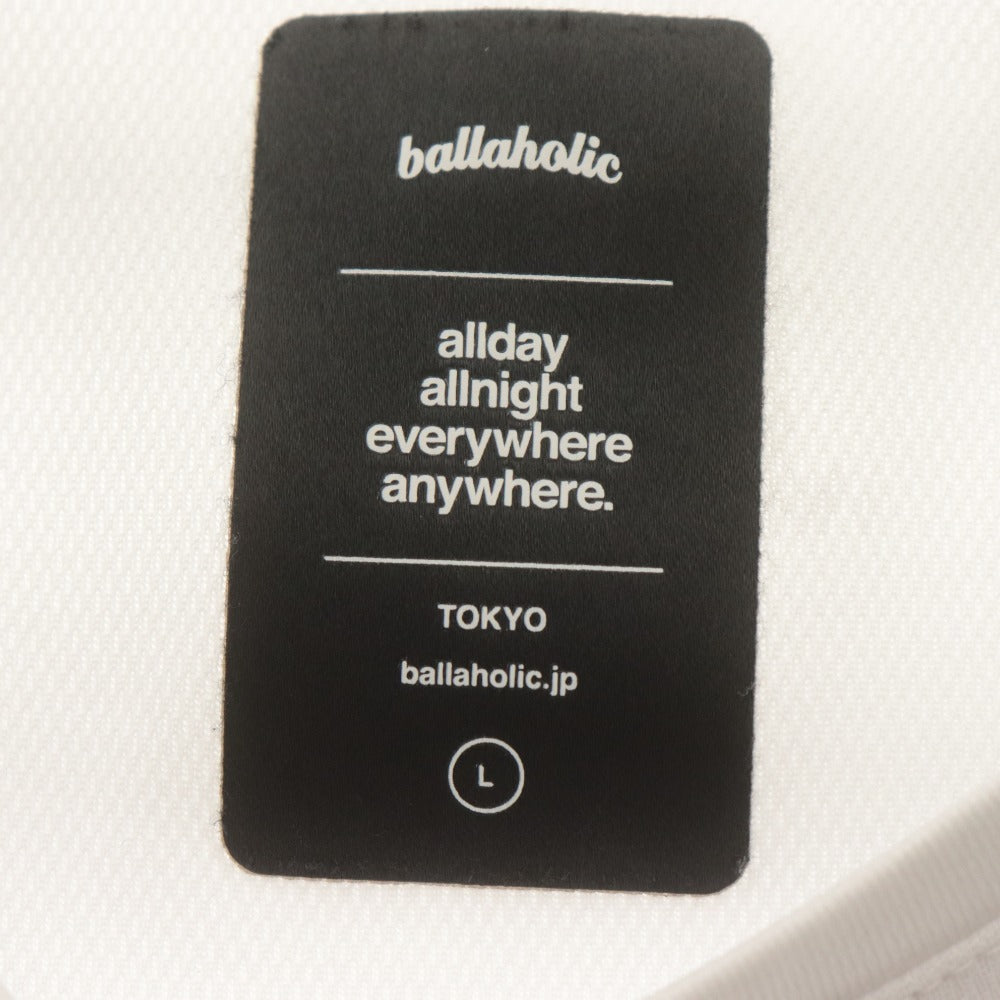 ■ ballaholic ボーラホリック 長袖Tシャツ ロンT トップス CITY 柄 ストレッチ スポーツ トレーニングウエア ポリエステル メンズ L 白