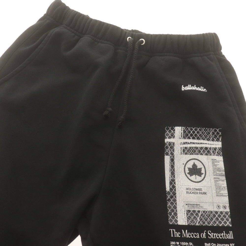 ■ ballaholic スウェットパンツ ボトムス The Mecca Sweat Pants 155 柄 イージー スポーツ トレーニングウエア メンズ M 黒