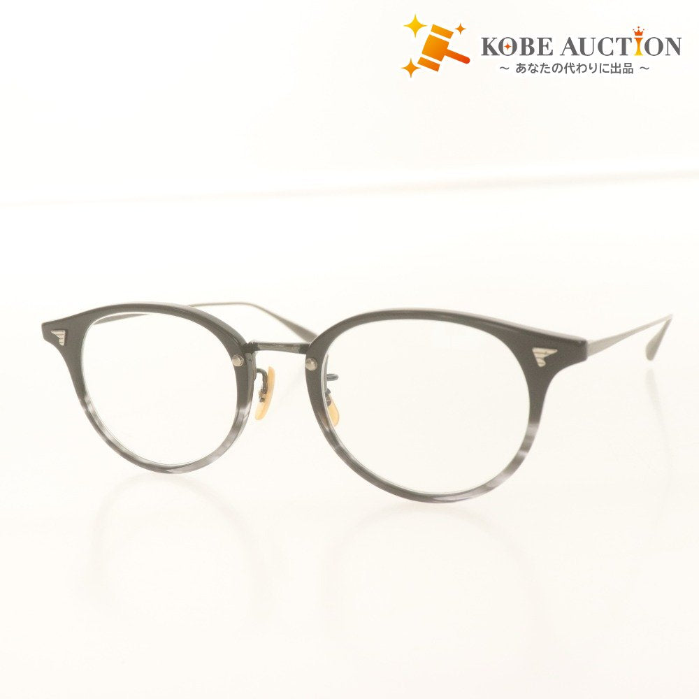 ■ BJ CLASSIC COLLECTION サングラス COM-510N NT 48□21-142 C-110-15 レンズ入り チタン メガネ ダークグレー 黒 ケース付き