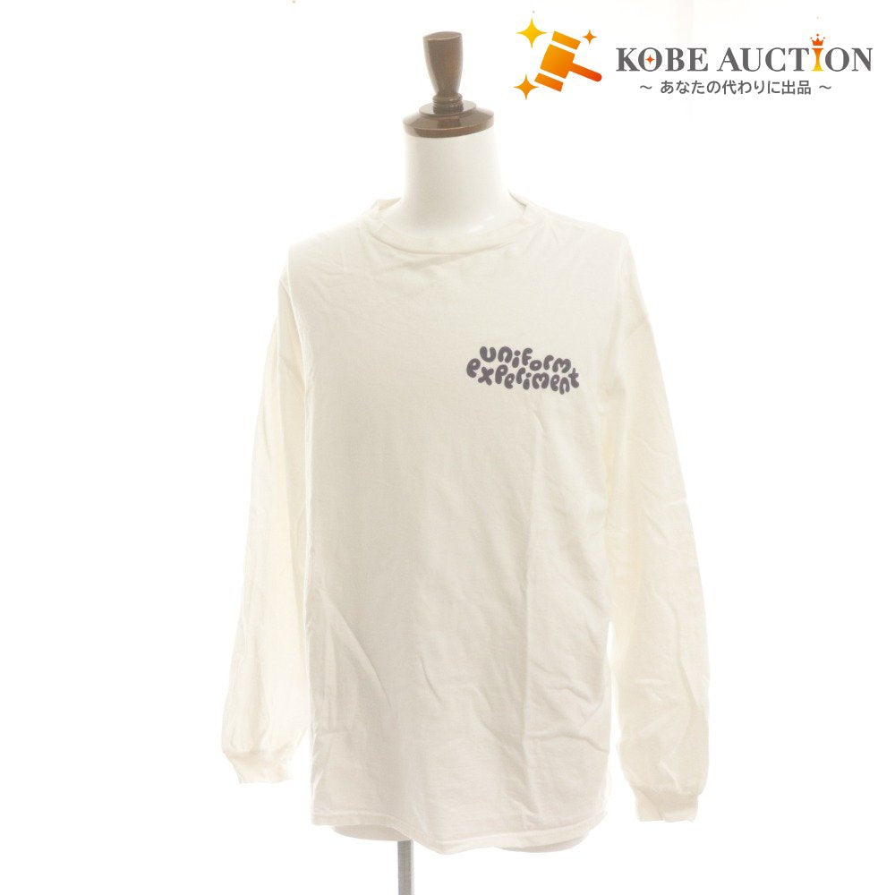 ■ uniform experimen 長袖Tシャツ ロンT トップス INSANE L/S BAGGY TEE UE-232042 イチゴ柄 コラボモデル SOPH. メンズ 1(S〜M相当) 白