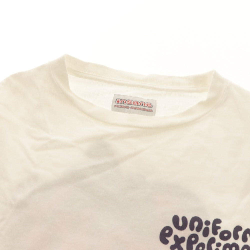■ uniform experimen 長袖Tシャツ ロンT トップス INSANE L/S BAGGY TEE UE-232042 イチゴ柄 コラボモデル SOPH. メンズ 1(S〜M相当) 白