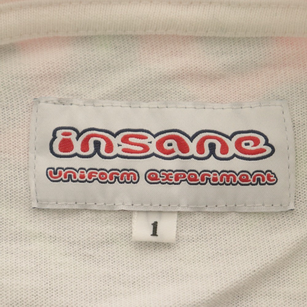 ■ uniform experimen 長袖Tシャツ ロンT トップス INSANE L/S BAGGY TEE UE-232042 イチゴ柄 コラボモデル SOPH. メンズ 1(S〜M相当) 白