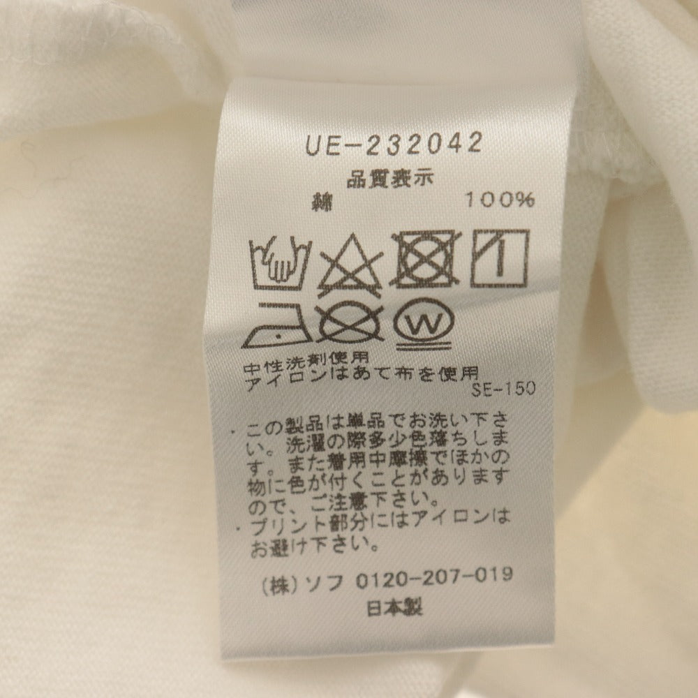■ uniform experimen 長袖Tシャツ ロンT トップス INSANE L/S BAGGY TEE UE-232042 イチゴ柄 コラボモデル SOPH. メンズ 1(S〜M相当) 白