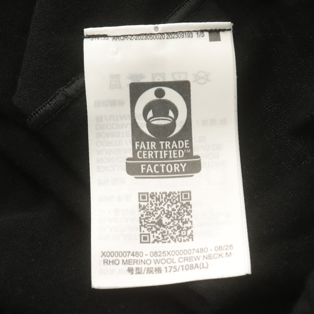 ■ Arc'teryx アークテリクス アンダーシャツ 長袖 インナー Rho Merino Wool Crew Neck Men's 温度調節機能 フィット 冬 メンズ L 黒