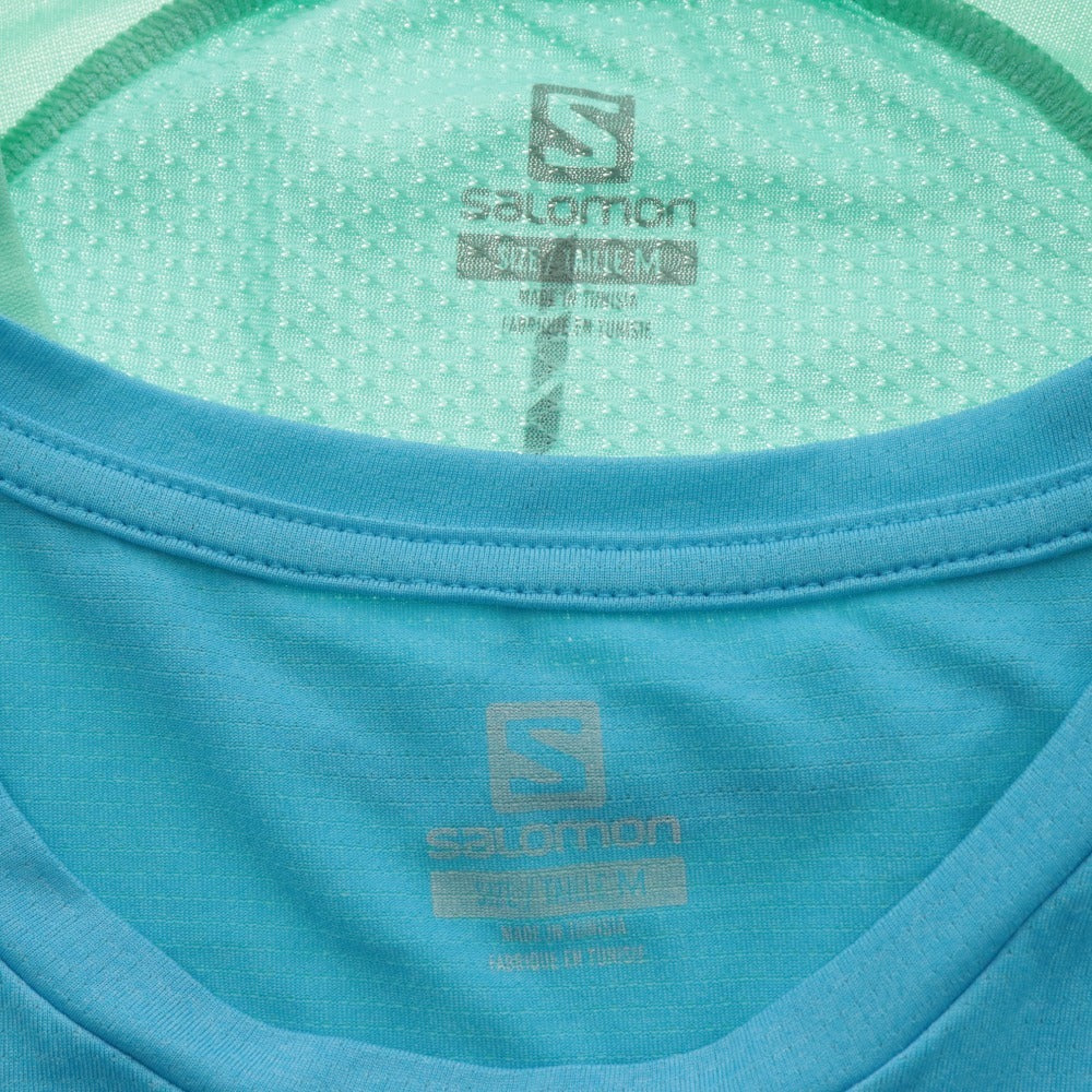 ■ SALOMON サロモン 半袖Tシャツ 2枚/点セット まとめ売り トップス トレーニング スポーツウエア ロゴ メンズ M ライト/ブルー,グリーン