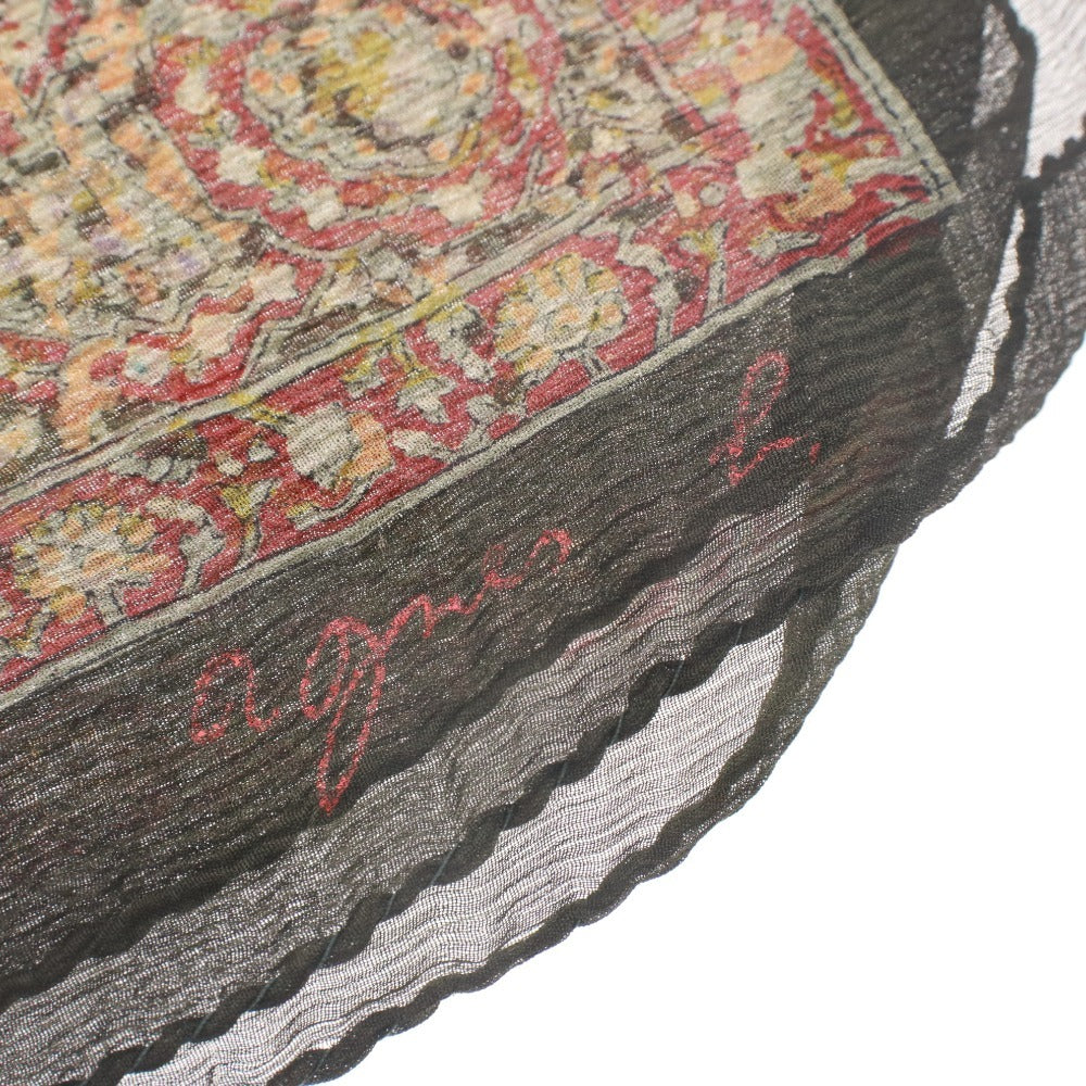 ■ agnes b. アニエスベー スカーフ 3点セット まとめ売り 総柄 メンズ レディース イエロー系 ダークブラウン系 カーキ系