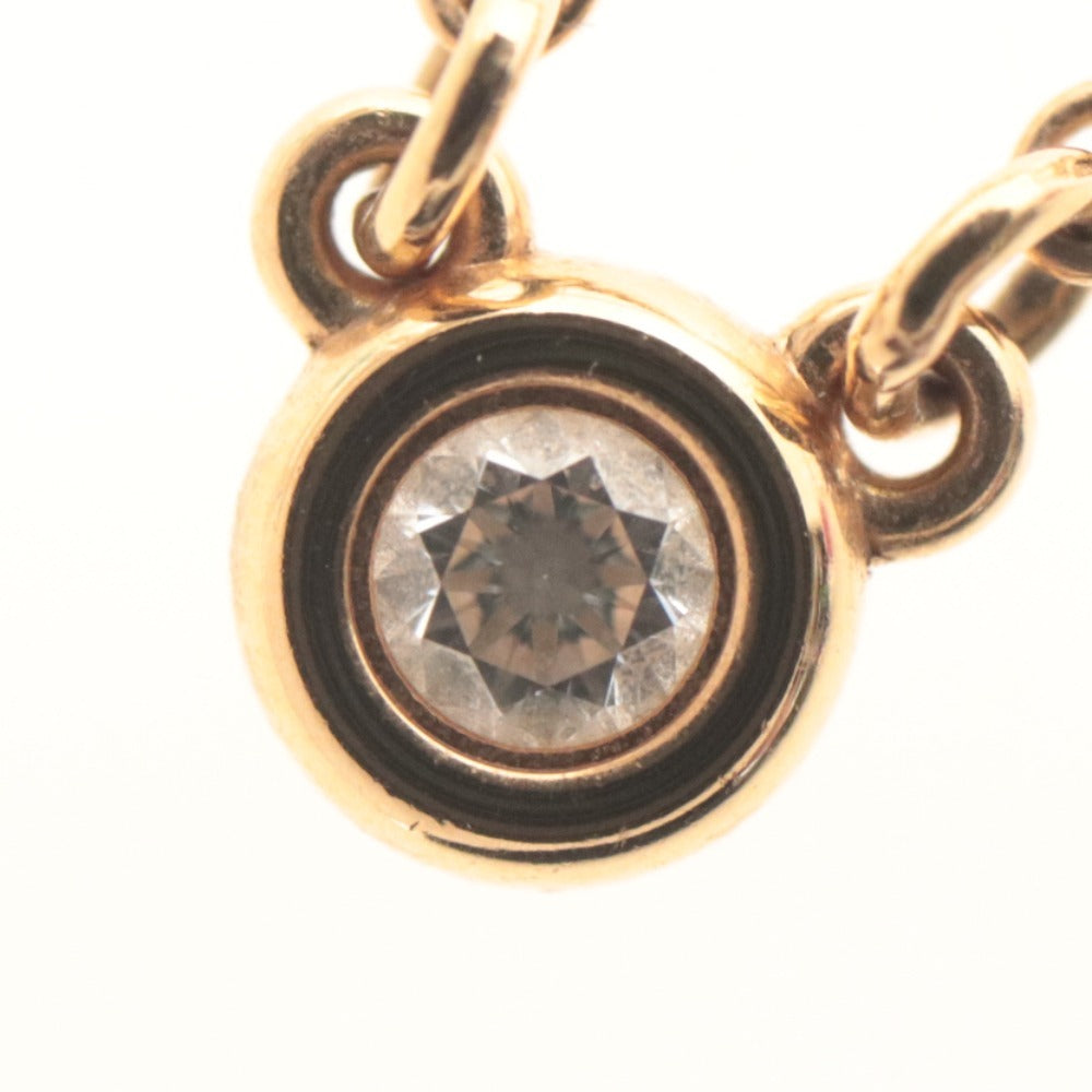 ■ ティファニー TIFFANY&Co. ネックレス ダイヤモンド ペンダント シングル エルサ ペレッティ ピンクゴールド K18PG 2.1g 付属品付き