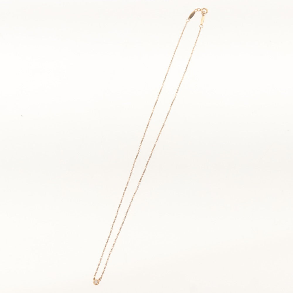 ■ ティファニー TIFFANY&Co. ネックレス ダイヤモンド ペンダント シングル エルサ ペレッティ ピンクゴールド K18PG 2.1g 付属品付き