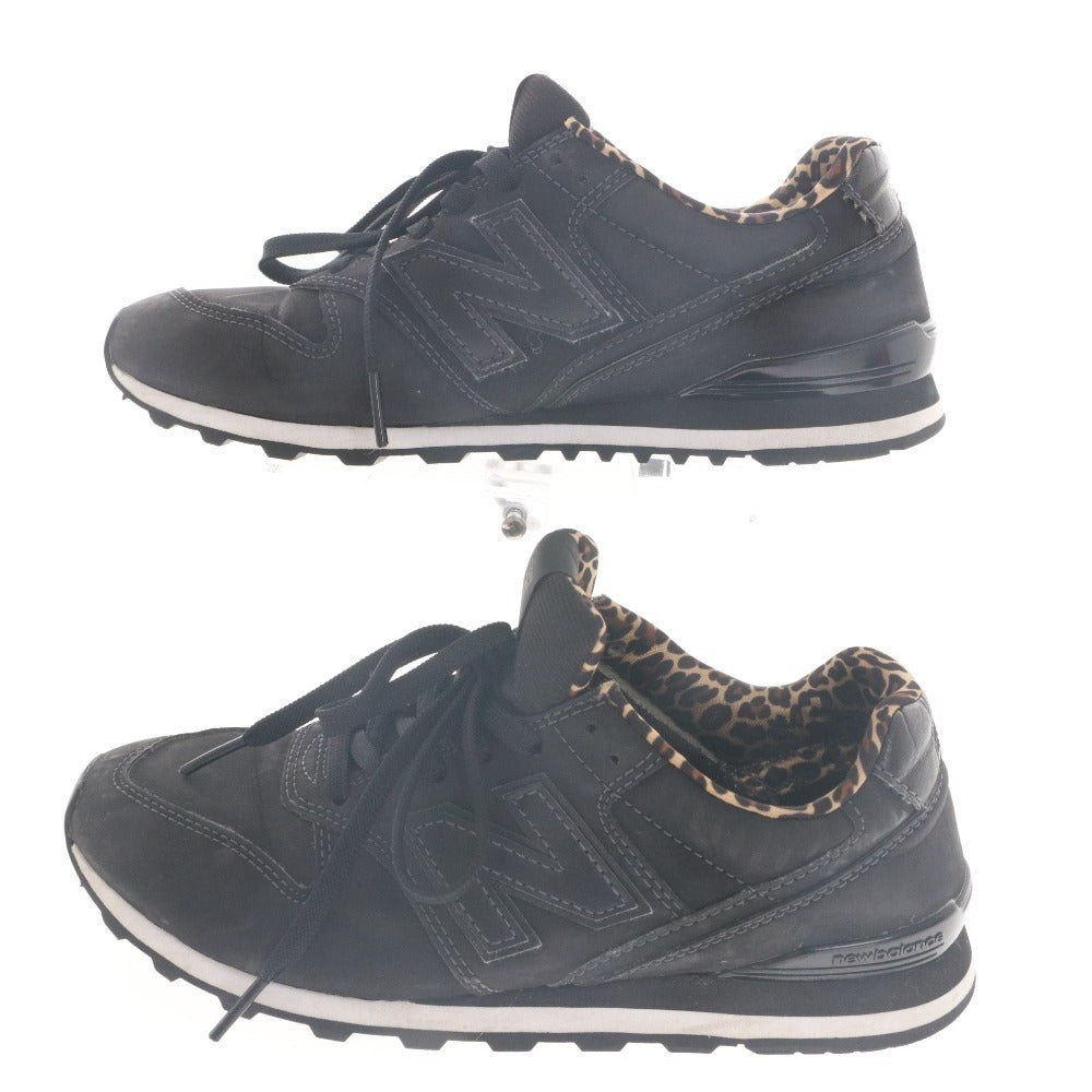 ■ New Balance ニューバランス スニーカー シューズ 靴 ヒョウ柄 WL996CK 紐 レディース 23.5cm ブラック