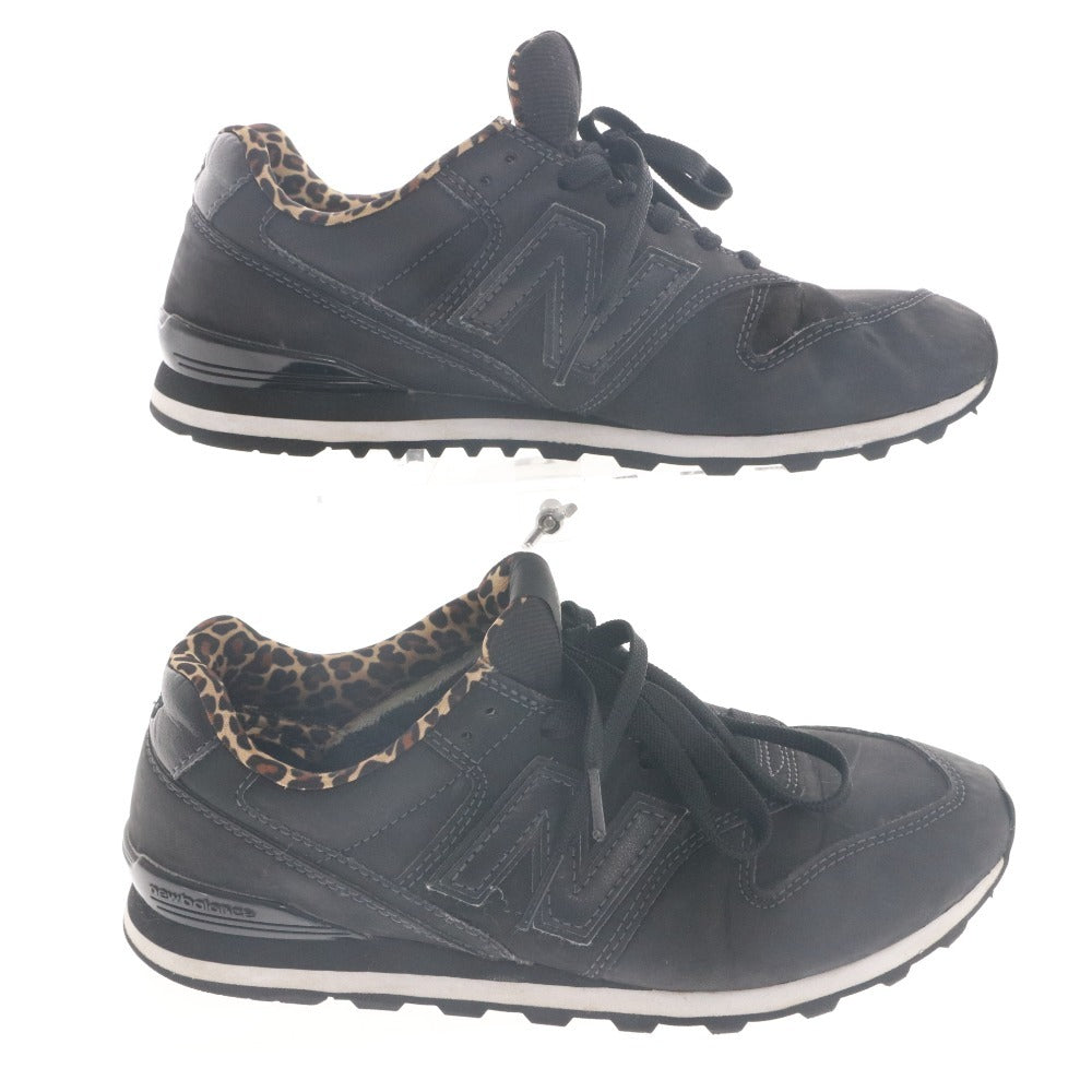 ■ New Balance ニューバランス スニーカー シューズ 靴 ヒョウ柄 WL996CK 紐 レディース 23.5cm ブラック