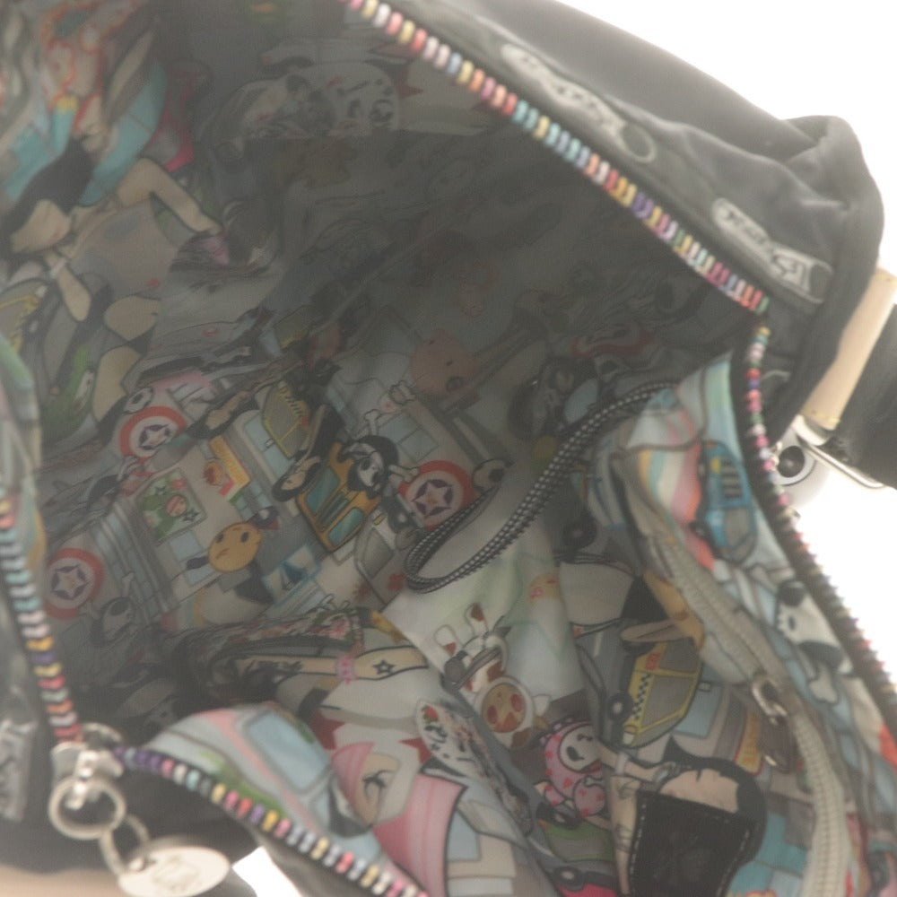 ■ レスポートサック トキドキ LeSportsac tokidoki コラボ ショルダーバッグ 鞄 ナイロン マルチカラーファスナー レディース ブラック系