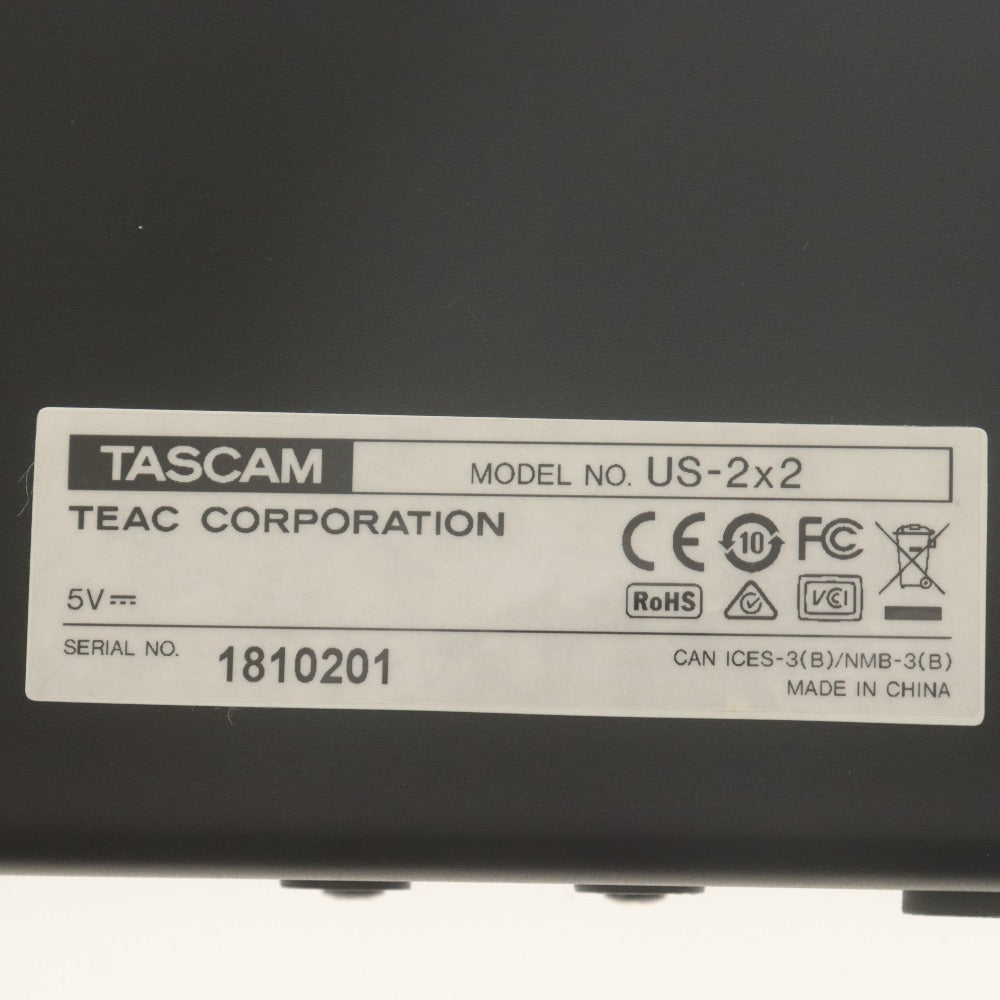 ■ TASCAM タスカム オーディオインターフェース US-2x2 MIDI DTM 機材 箱/付属品付き 動作確認済み