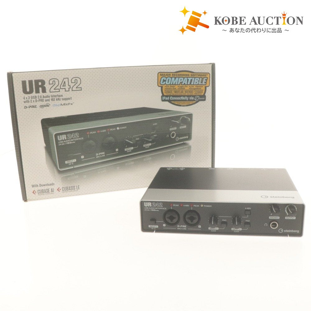 ■ Steinberg スタインバーグ オーディオインターフェース UR242 USB AUDIO INTERFACE DTM 機材 箱/付属品付き 動作確認済み