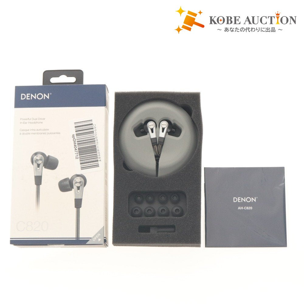 ■ DENON デノン 有線イヤホン AH-C820 Powerful Dual Driver In-Ear Headphone カナル型 イヤフォン 箱/付属品付き 動作品