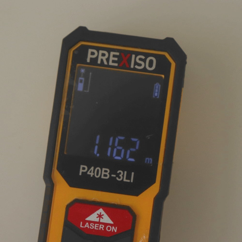 ■ PREXISO ミニレーザー距離計 P40B-3LI 135FT/40M USB充電式 PSCマーク 電子距離計 高精度 箱/付属品付き 動作確認済み