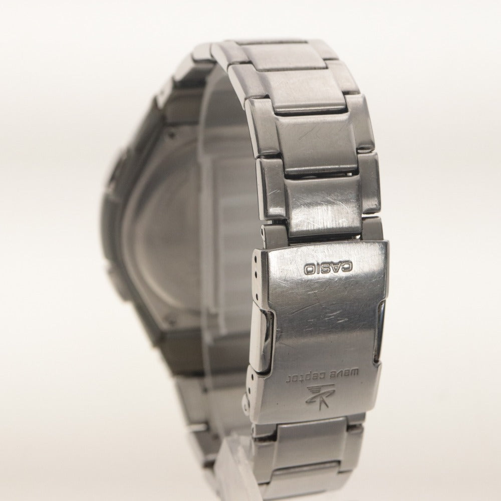 ■ CASIO カシオ 腕時計 5174*JA WVQ-M410 wave ceptor ソーラー 電波 メンズ シルバー 箱/付属品付き 動作確認済み