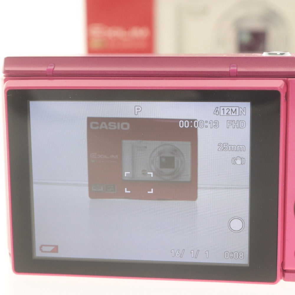 ■ CASIO カシオ コンパクトデジタルカメラ EXILIM EX-ZR3100 20mm 12x f=5.4-64.8mm 1:2.8-6.3 ピンク 付属品付き 動作確認済み 未使用