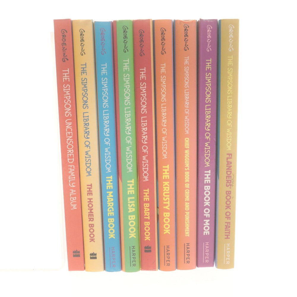■ Matt Groening THE SIMPSONS/シンプソンズ 絵本 9冊/点セット まとめ売りBOOK LIBRARY OF WISDOM/UNCENSORED FAMILY ALBUM/ 等 英語