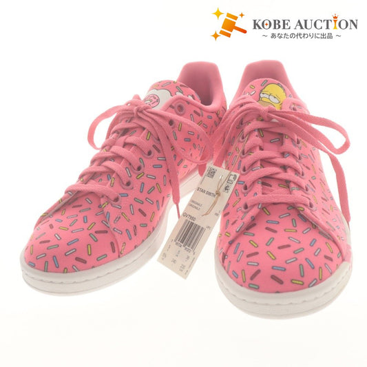 ■ adidas x THE SIMPSONS コラボ スニーカー 靴 STAN SMITH J GV7950 Donut sprinkles レディース 24 ピンク 箱/タグ付き 未使用(訳アリ)