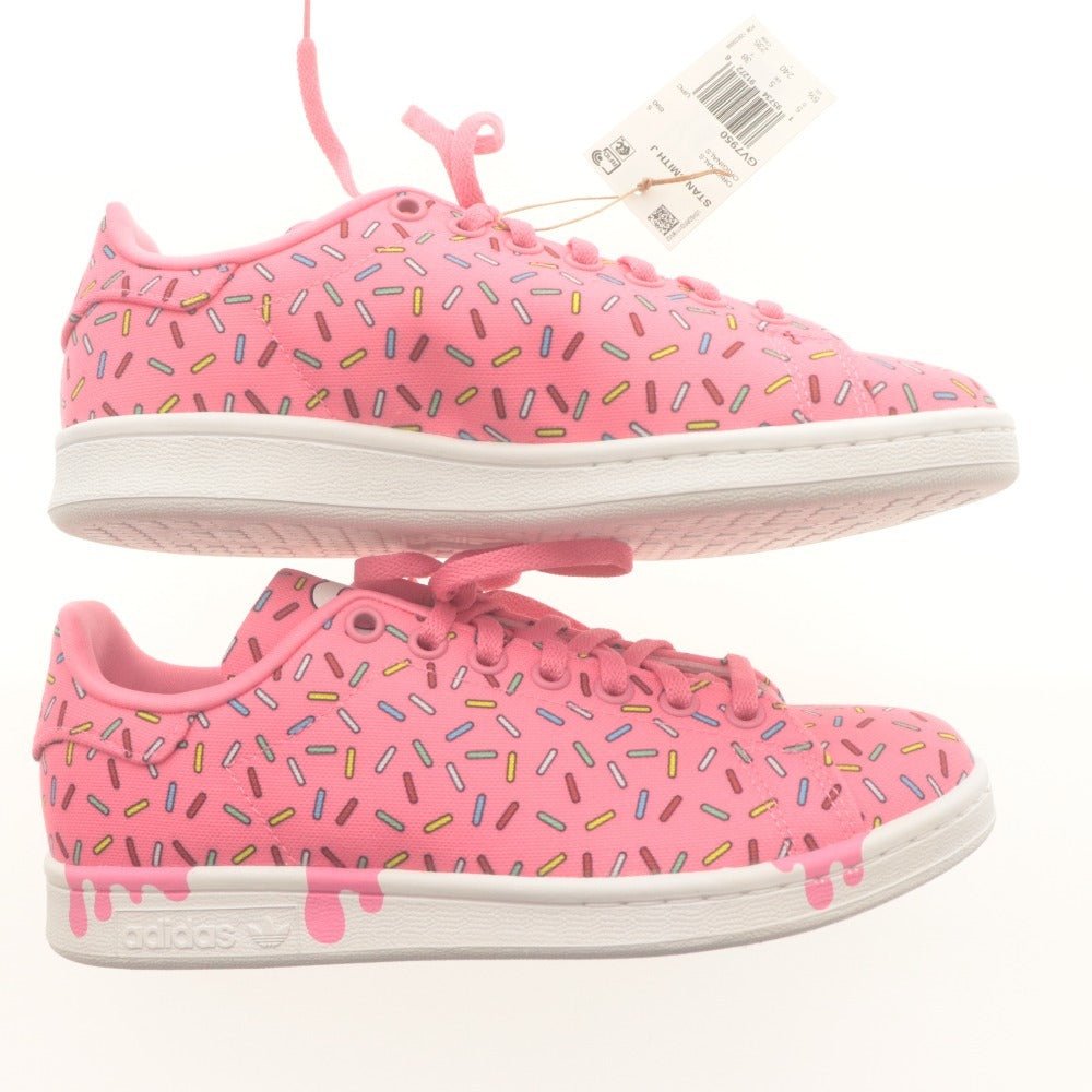 ■ adidas x THE SIMPSONS コラボ スニーカー 靴 STAN SMITH J GV7950 Donut sprinkles レディース 24 ピンク 箱/タグ付き 未使用(訳アリ)
